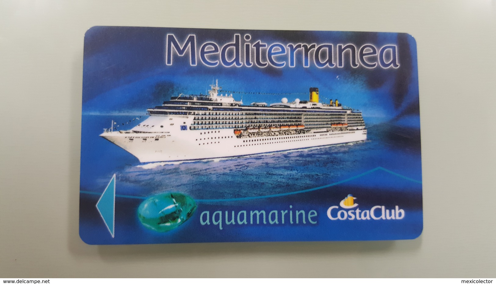 ITALY - COSTA - MEDITERRANEA - AQUAMARINE - CRUISE CABIN KEY CARD - - Cartes D'hotel