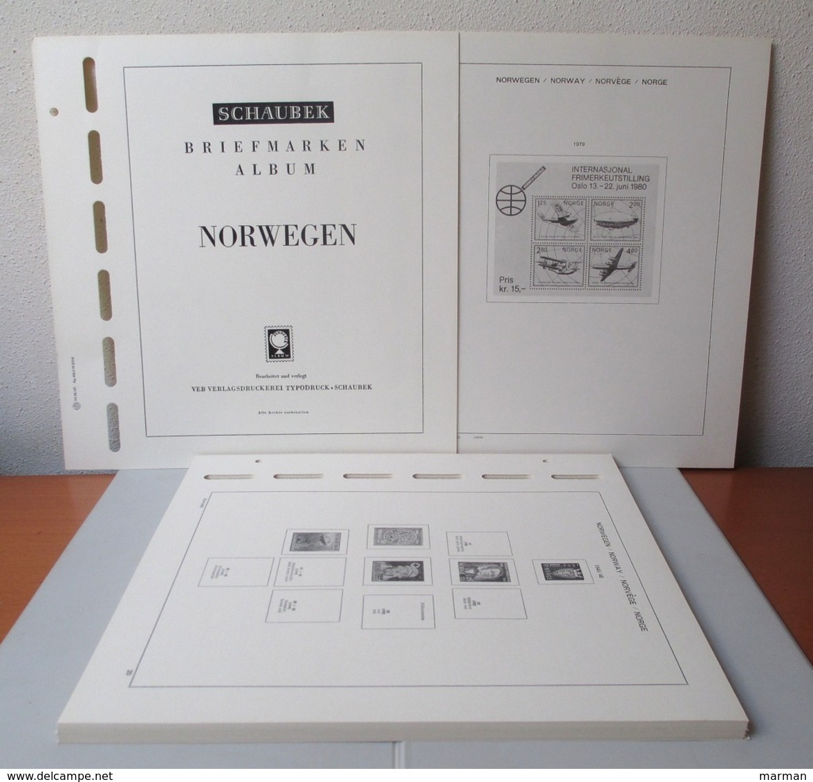 NORVEGIA Norge Norway 1945/1979 Fogli Marca SCHAUBEK (nuovi) - Pre-printed Pages