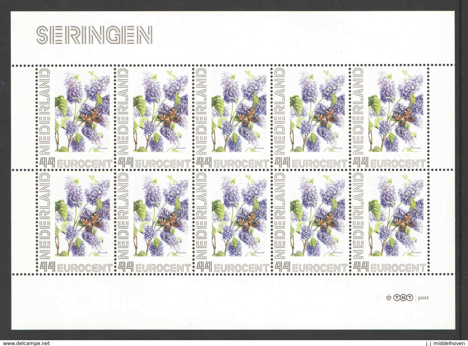 Nederland Postfris/MNH, Janneke Brinkman: Bloemen, Flowers, Fleurs. Seringen - Persoonlijke Postzegels