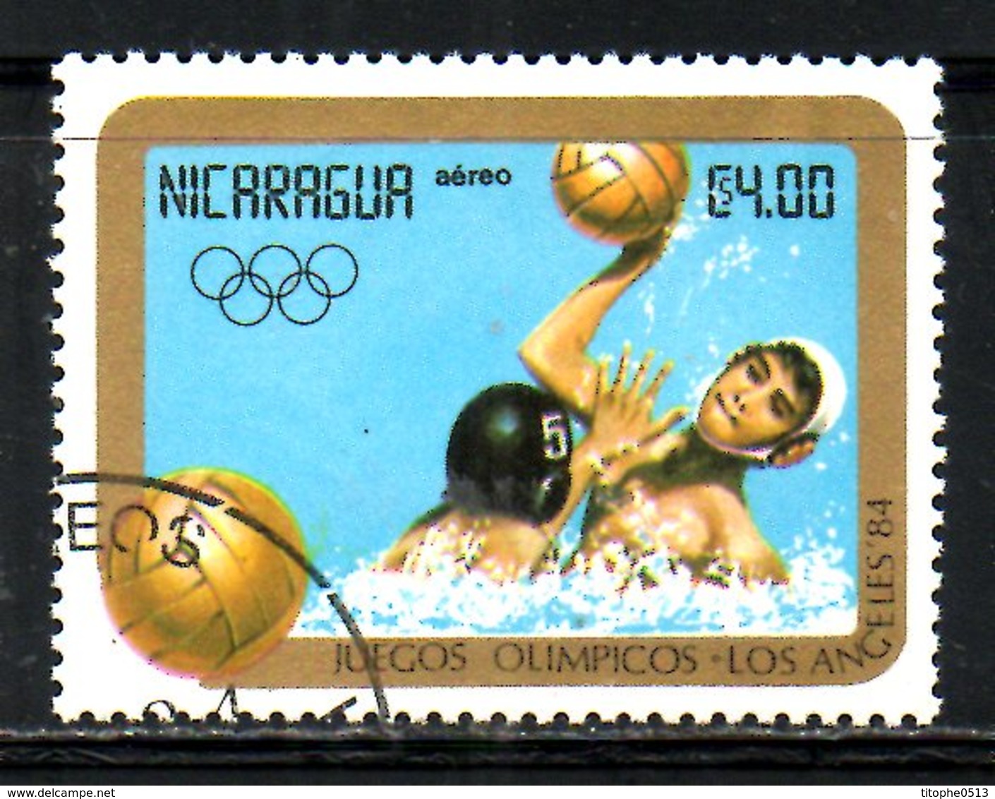 NICARAGUA. PA 1071 Oblitéré De 1984. Water-polo Aux J.O. De Los Angeles. - Water-Polo