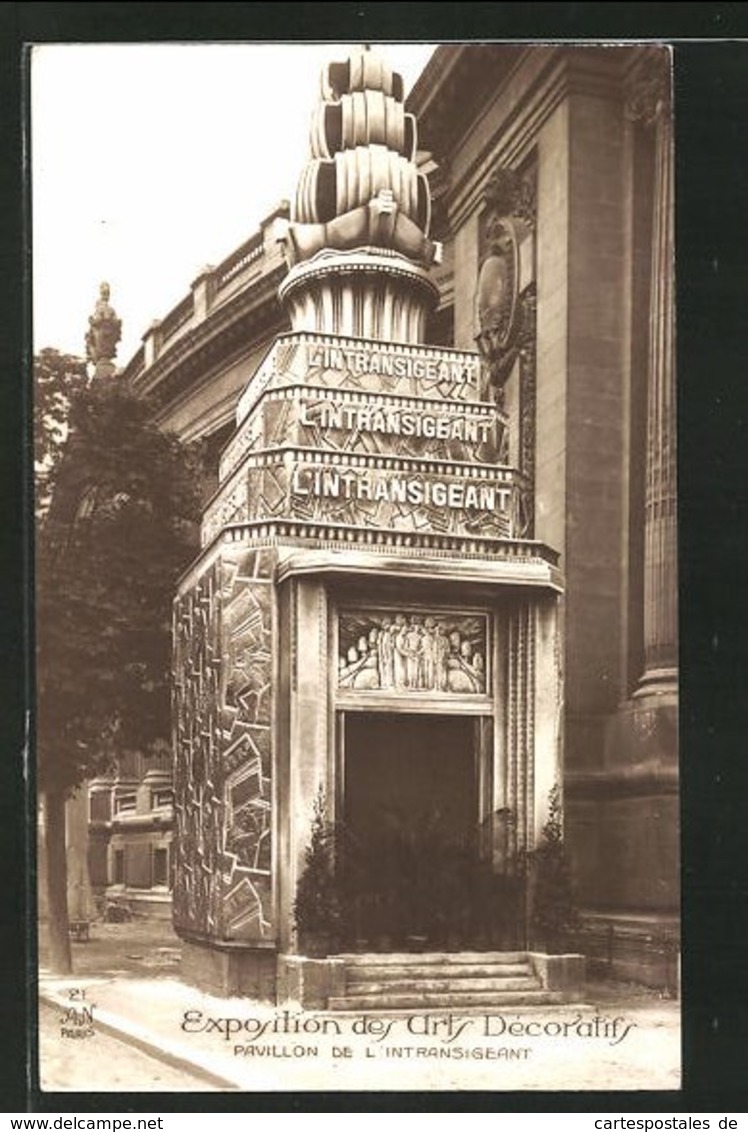 AK Paris, Exposition Des Arts Décoratifs 1925, Pavillon De L'intransigeant - Ausstellungen