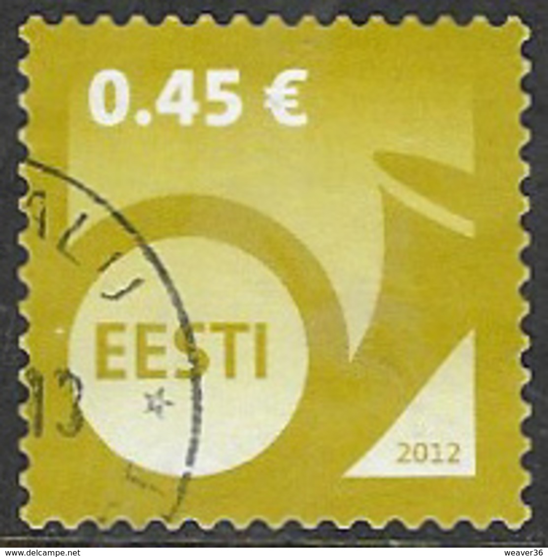 Estonia 2012 Definitive 45c Good/fine Used [38/31494/ND] - Estonia