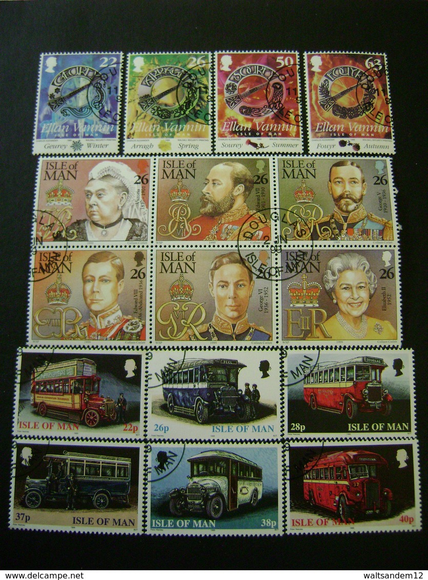 Isle Of Man 1999 Commemorative/special Issues (SG 824-855, 857-866, Ms867a,b, 868) 4 Images - Used - Isle Of Man