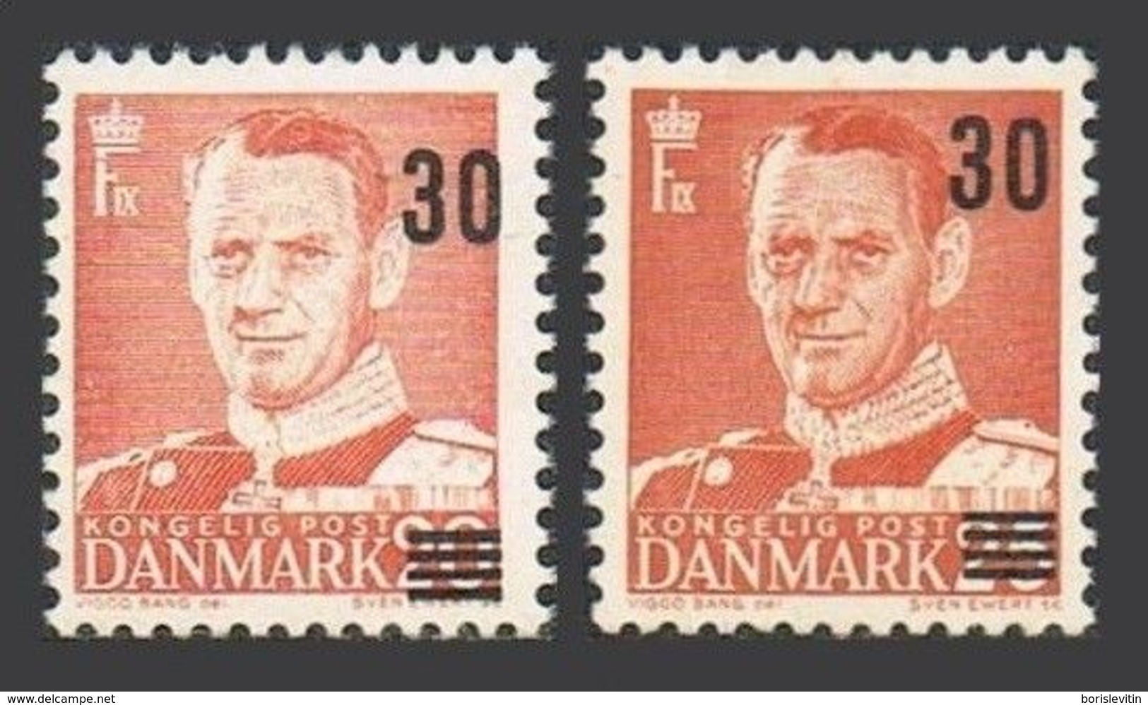 Denmark 357-358,MNH.Michel 360-361. King Frederik IX,new Value 1955-1956. - Unused Stamps