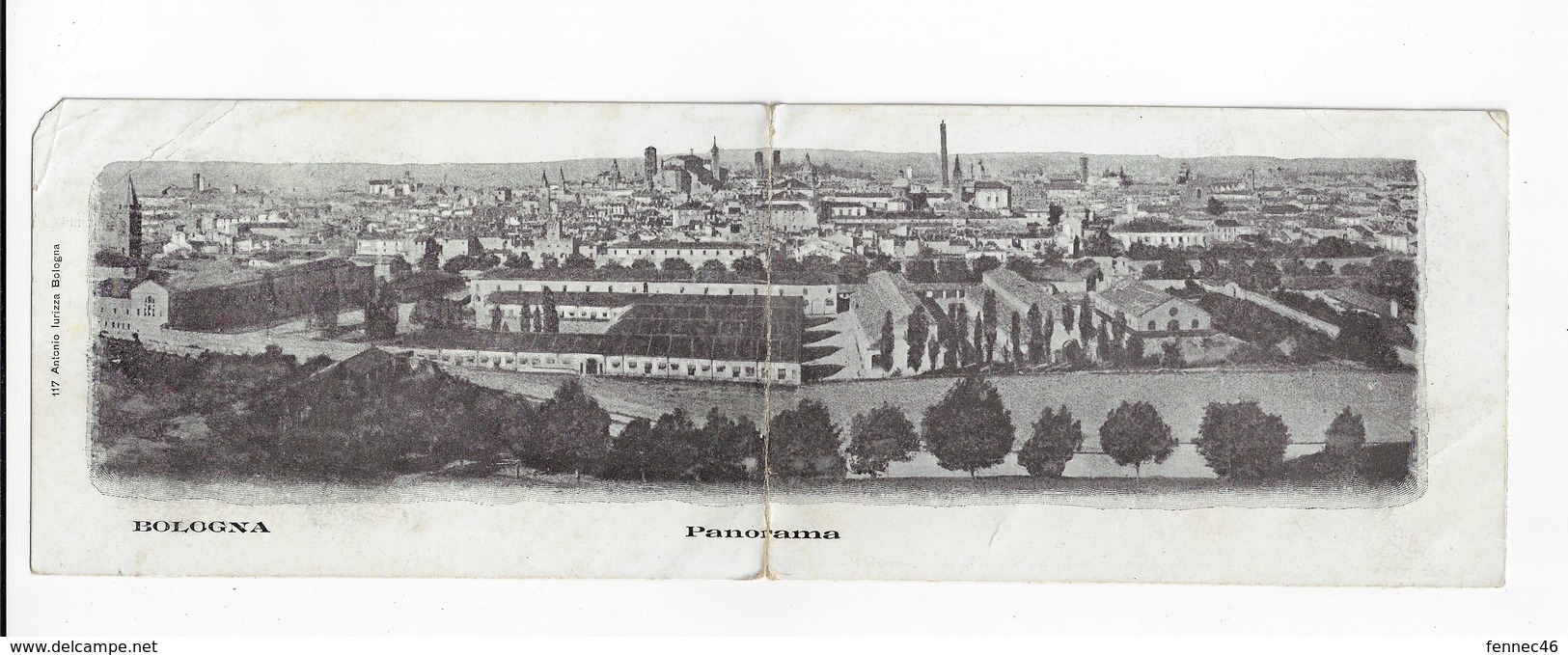 Double CPA - BOLOGNA - Panorama - 1904 (E126) - Bologna