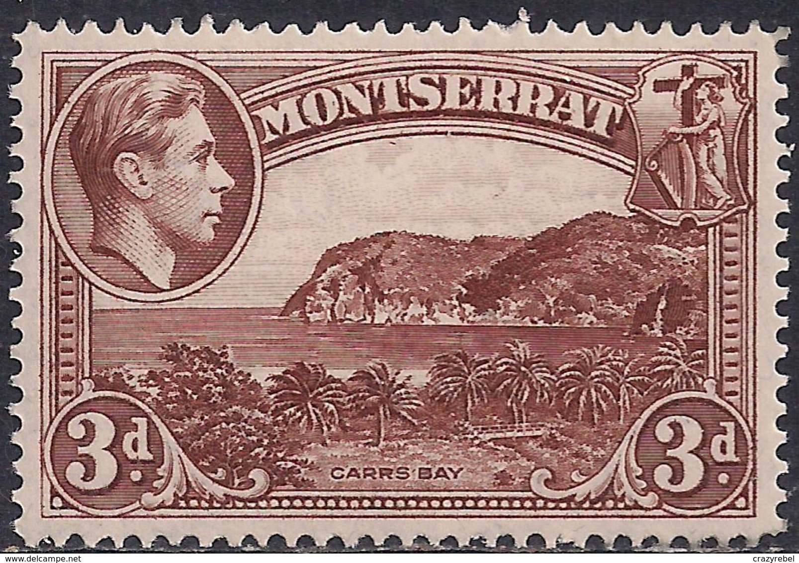 Montserrat 1938 - 48 KGV1 3d Red Brown Umm SG 106a (H1326) - Montserrat