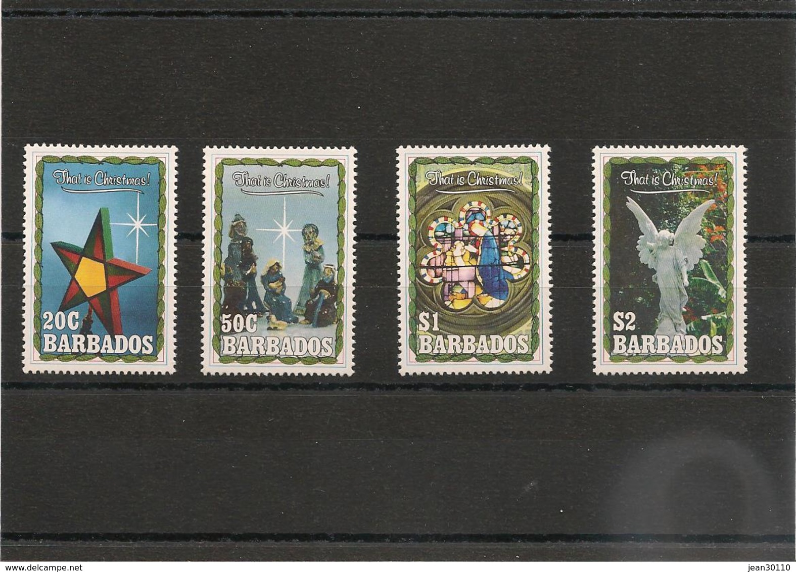 BARBADE :   NOËL Année 1990 N°Y/T: 800/803** - Barbados (1966-...)