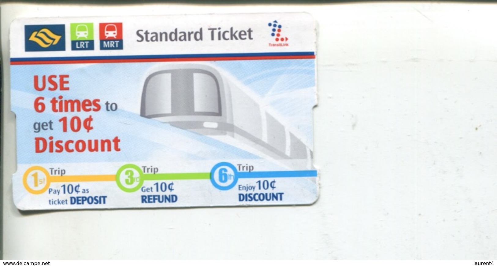 (567) MRT & LRT Ticket - Singapore - Ferrovie