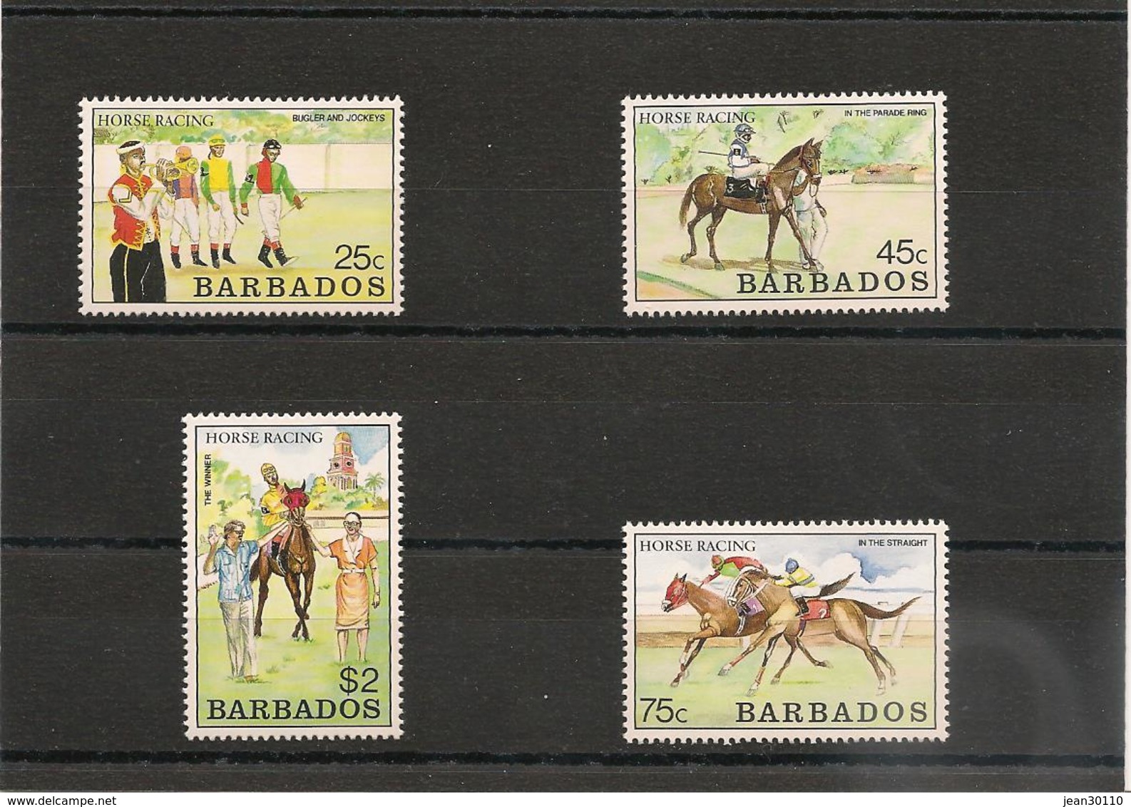 BARBADES : Course De Chevaux Année 1990  N°Y/T: 772/775** - Barbades (1966-...)