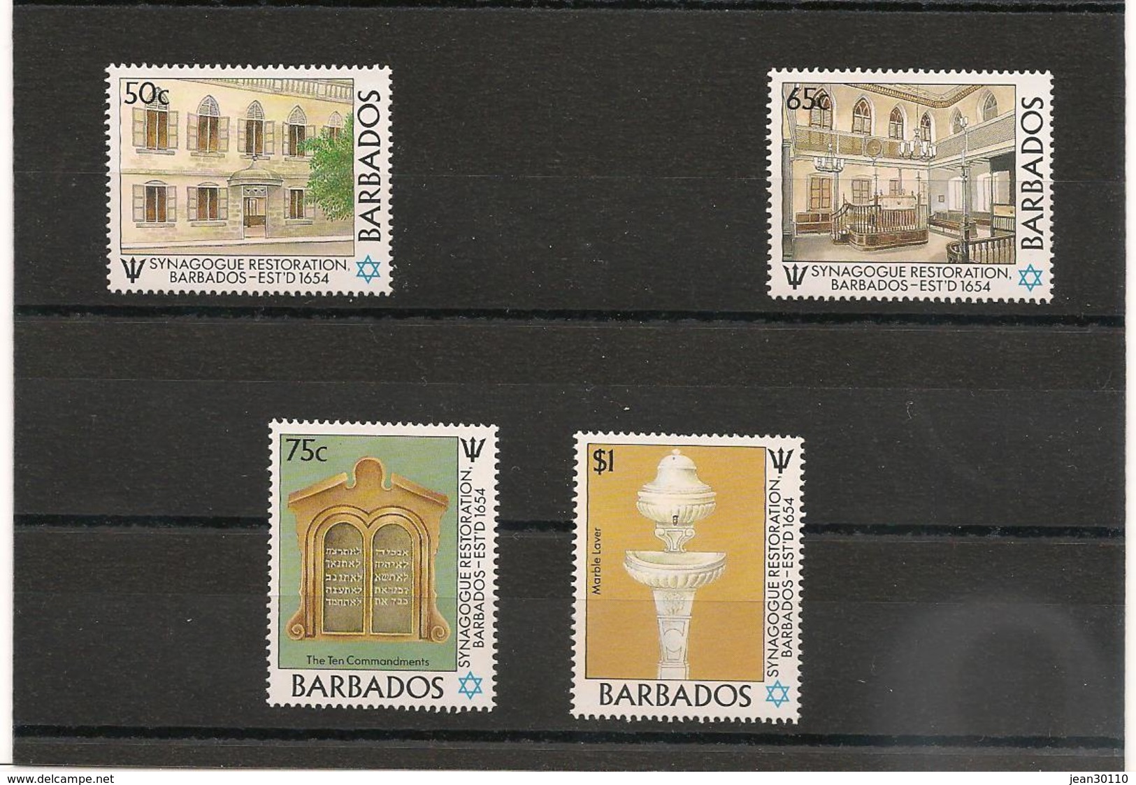 BARBADES : Restauration De La Synagogue Année 1987  N°Y/T:710/713** - Barbados (1966-...)