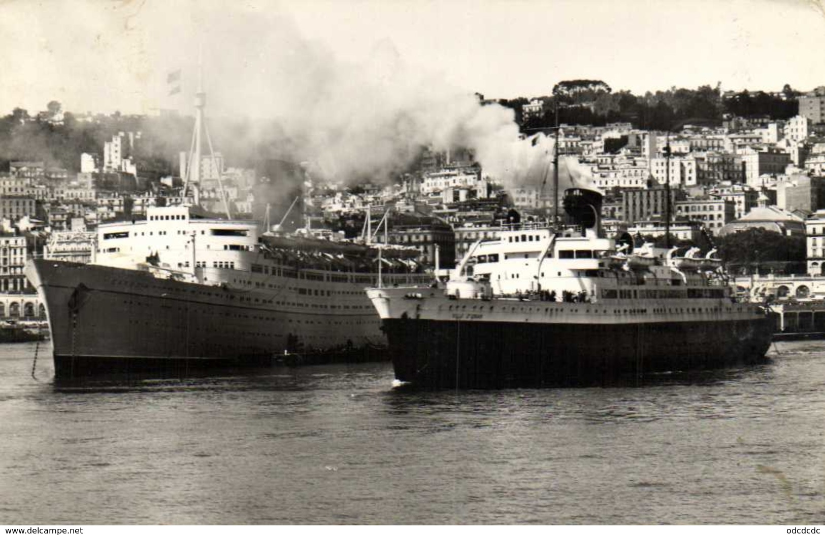 ALGER  Le Paquebot "Ville D'Oran" Quittant Le Port RV - Algiers