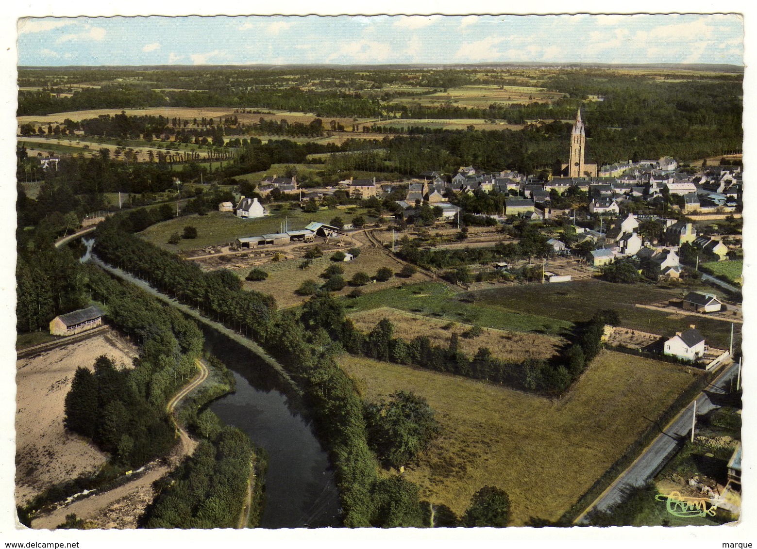 Cpm N° AC265-60A EVRAN Vue Aérienne Les Bords Du Canal D' Ille Et Rance - Evran