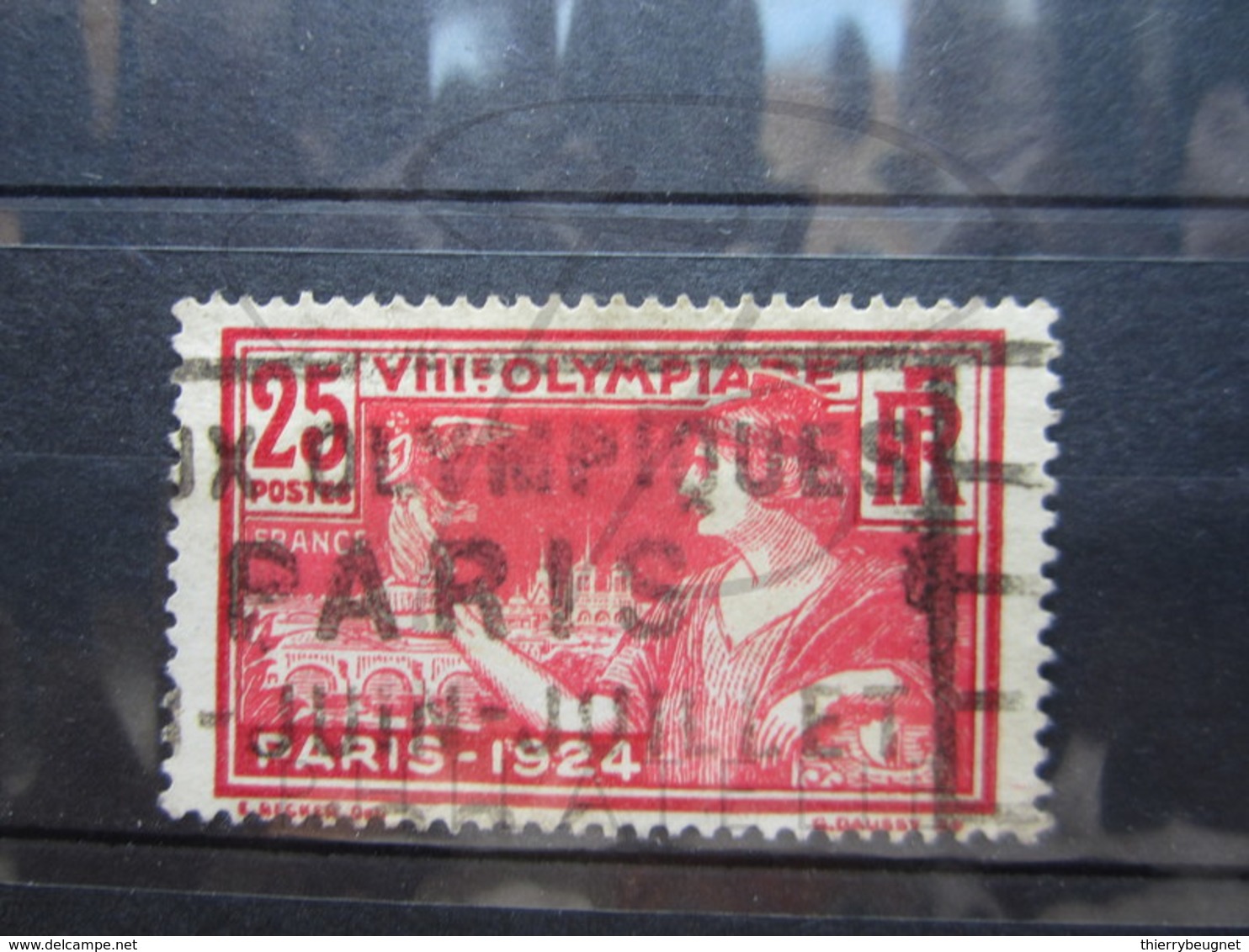 VEND BEAU TIMBRE DE FRANCE N° 184 , CACHET " J.O. PARIS 1924 " !!! - Gebruikt