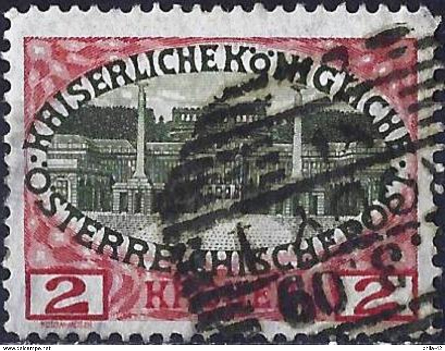 Austria 1908 - Schönbrunn Palace ( Mi 154w - YT 115 ) - Gebraucht