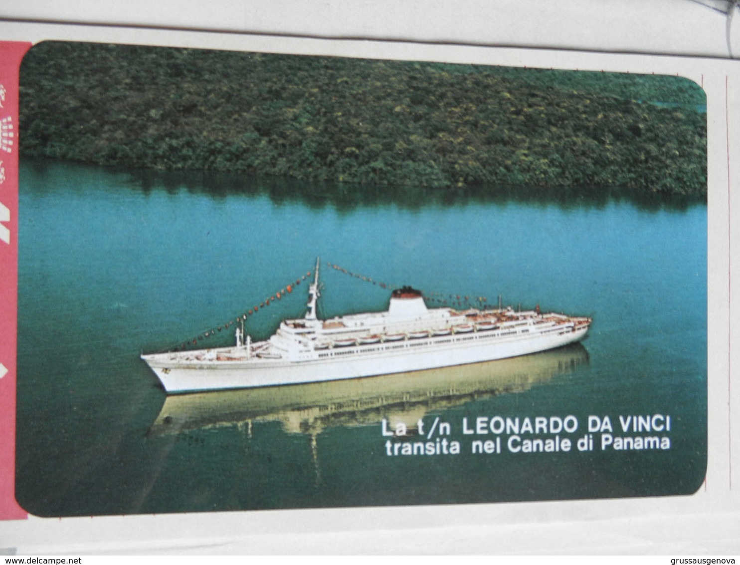 18275) NAVE LEONARDO DA VINCI TRANSITA NEL CANALE DI PANAMA ITALIA NAVIGAZIONE CALENDARIO DA TASCA 1972 - Altri & Non Classificati