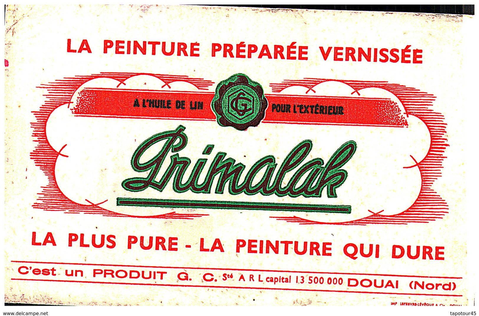 Pei P/Buvard Peintures Primalak  (Format 21 X 13.5) (N= 1) - Pinturas