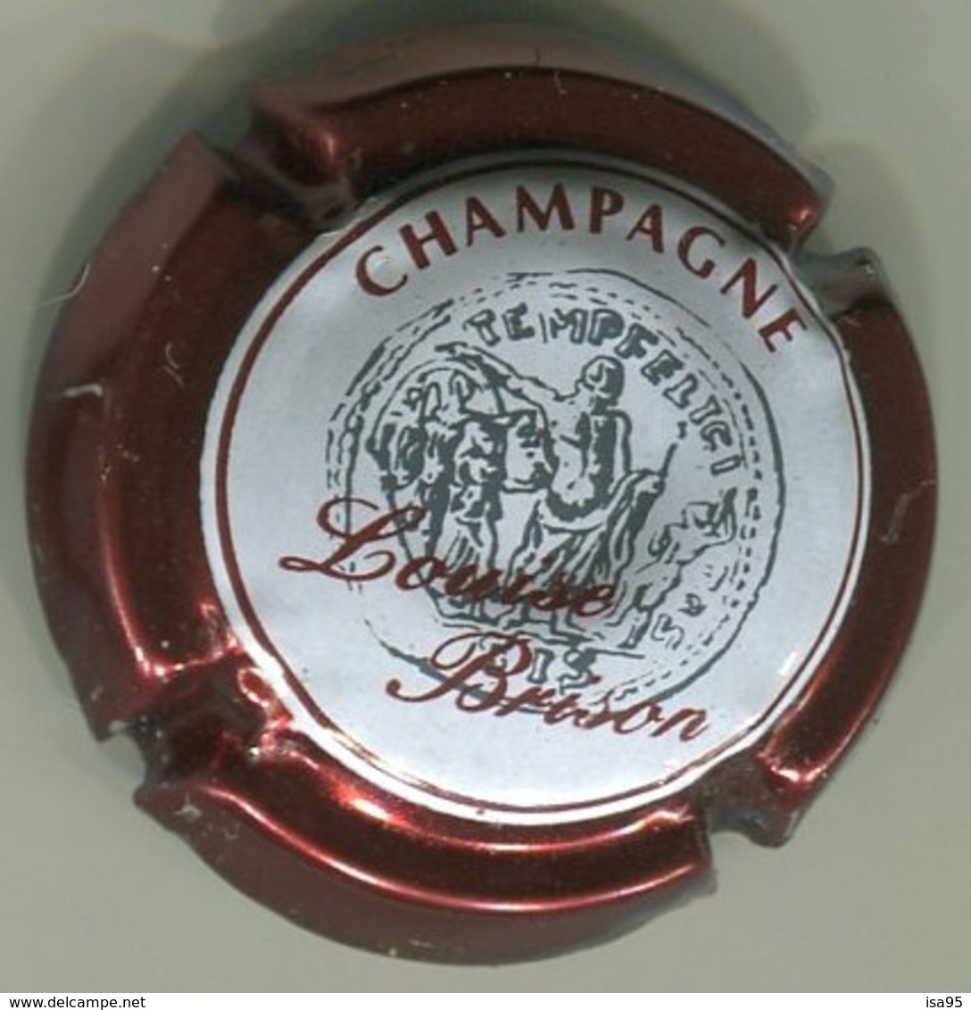 CAPSULE-CHAMPAGNE BRISON Louise N°02 Contour Bordeaux - Autres & Non Classés