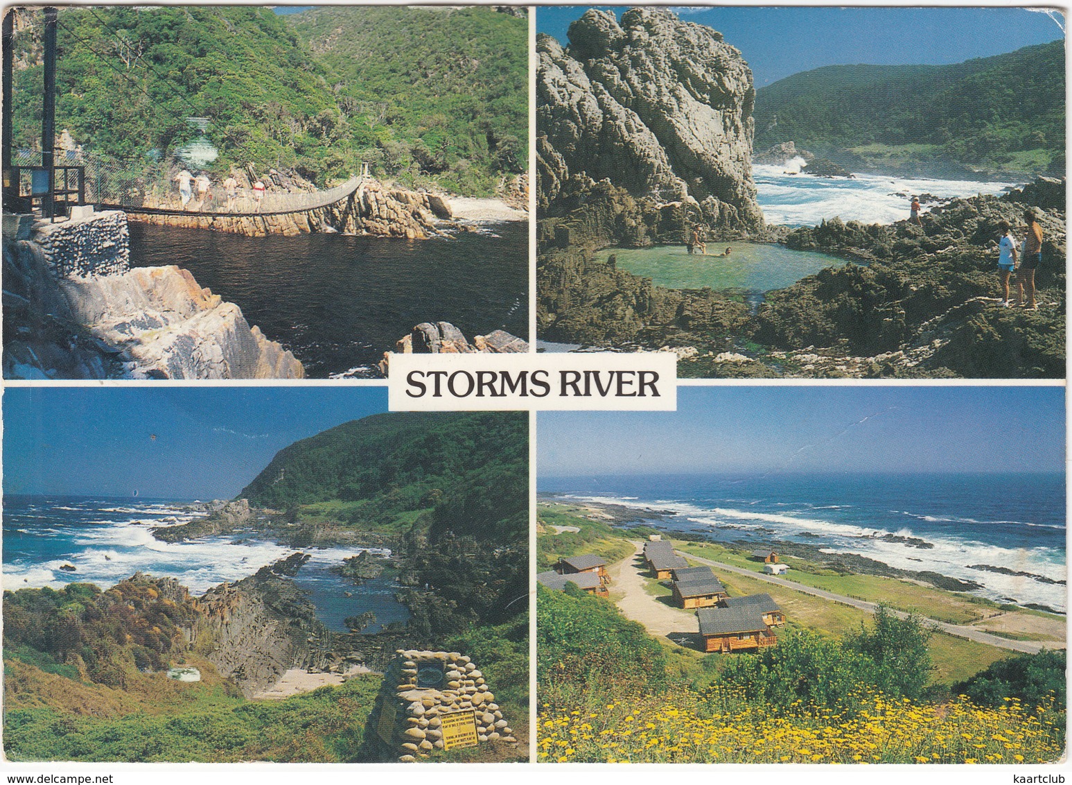 Storms River: Suspension Bridge, Rock Pool, Otter Trail, Log Cabins - (South Africa) - Multiview - Zuid-Afrika