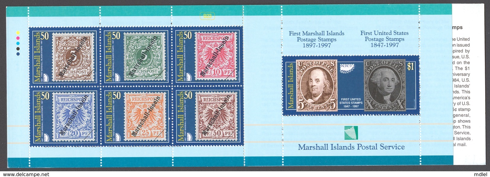 Marshall Islands 1997 Mi# 819-25** MARSHALL ISLANDS STAMPS, CENTENARY - Marshall