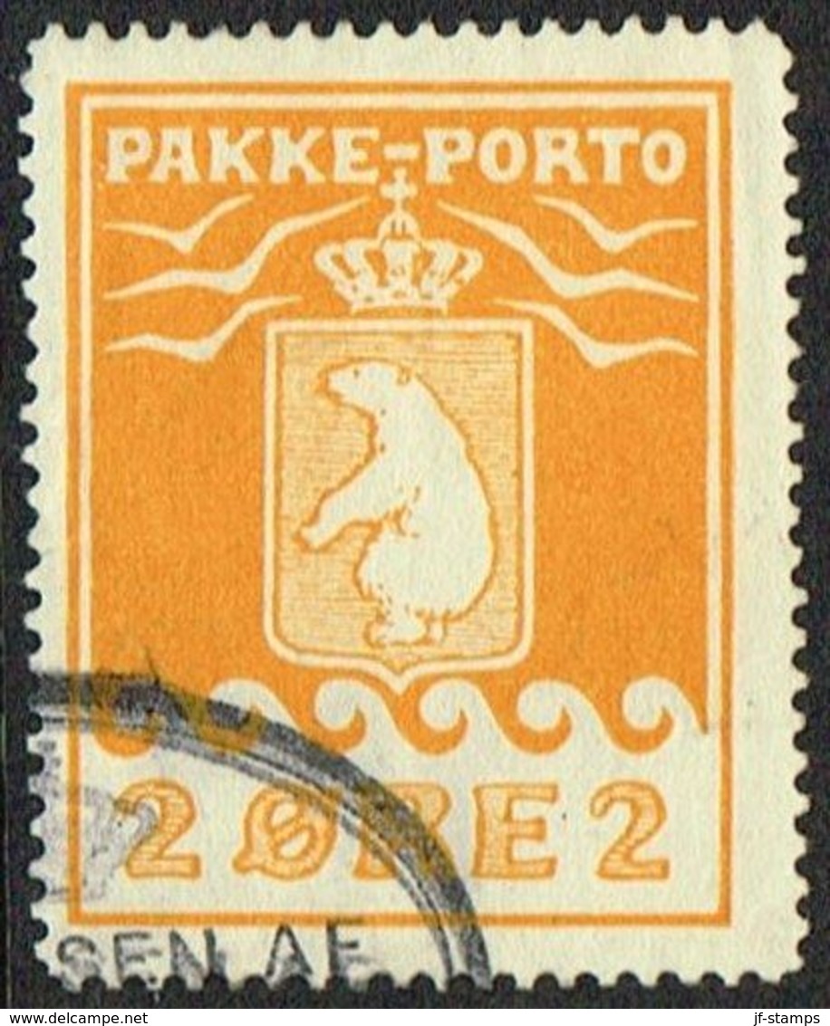 1916. PAKKE PORTO. 2 øre Yellow. Thiele. Perf 11 ½. 3rd Print On White Paper. (Michel 5A) - JF169344 - Paketmarken