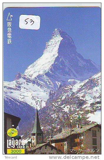 Télécarte Japon * SUISSE Montagne * MATTERHORN * Mountain (53) Japan Phonecard Switzerland Schweiz * - Bergen