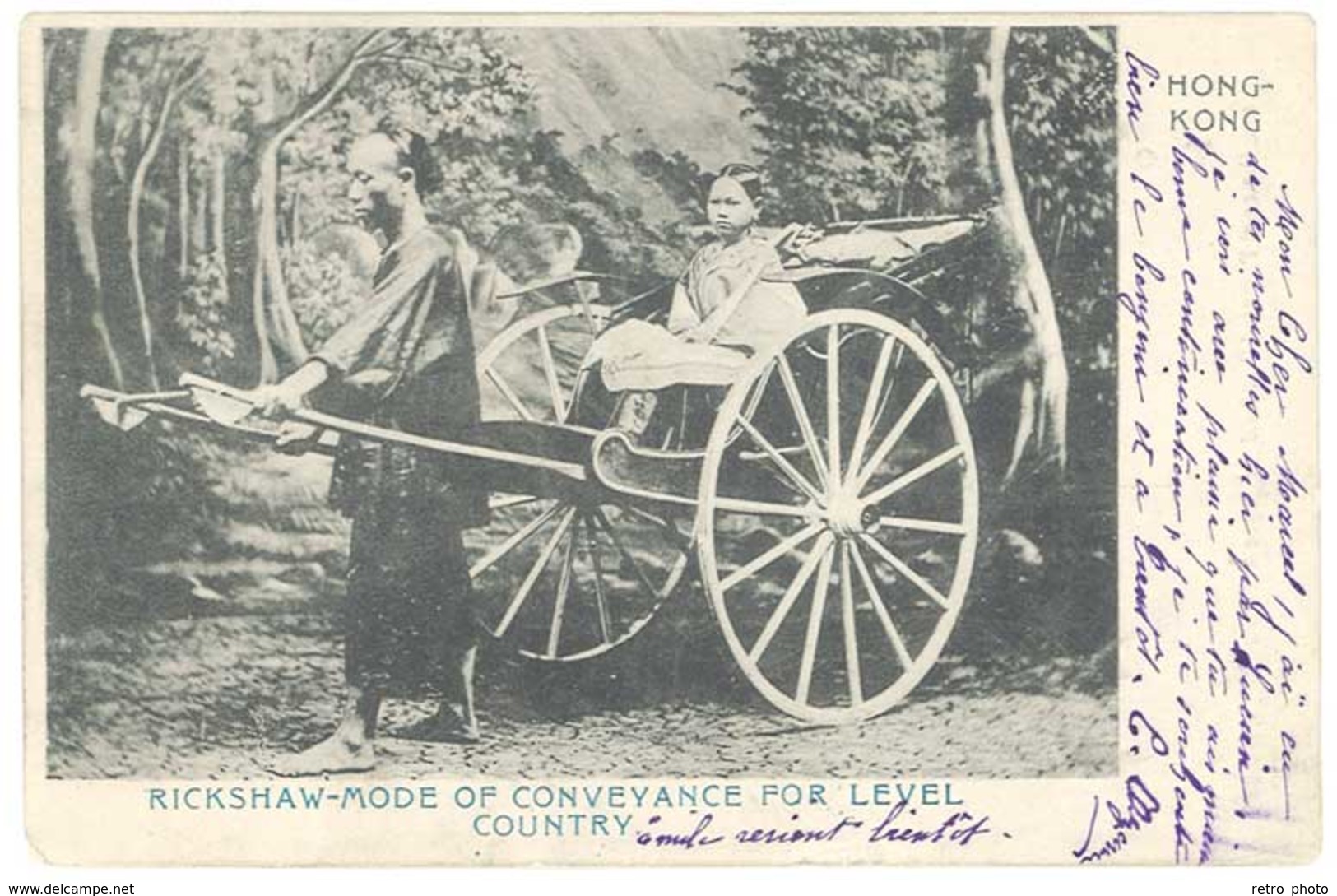 Cpa Chine - Hong-Kong - Rickshaw - Mode Of Conveyance For Level  Country - Chine (Hong Kong)