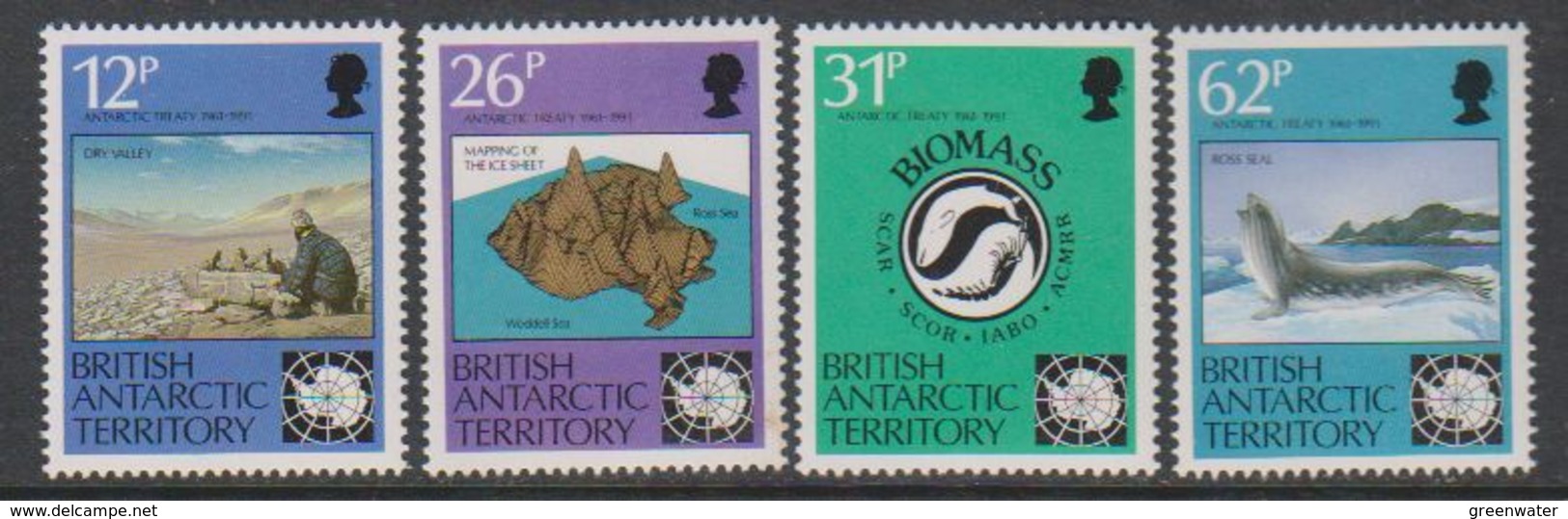 British Antarctic Territory (BAT) 1991 Antarctic Treaty 4v ** Mnh (40950) - Ongebruikt