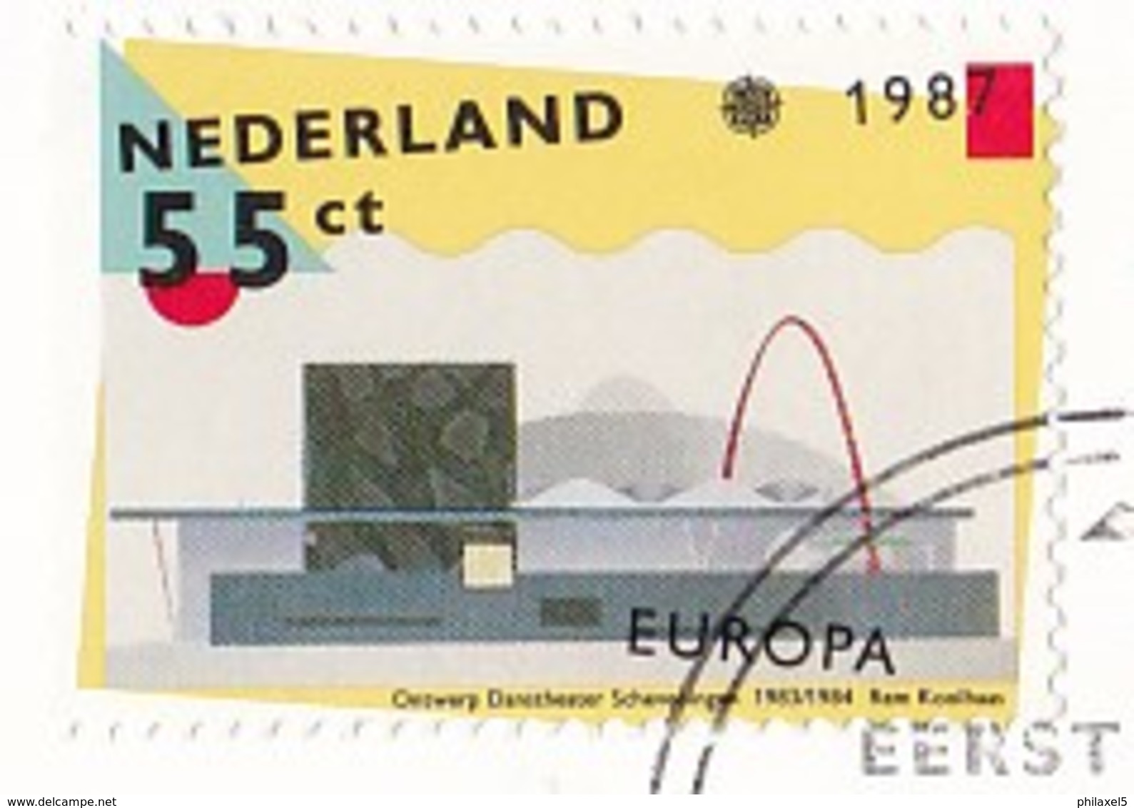 Nederland - FDC - Europa-CEPT - Danstheater, Scheveningen/school, Amsterdam - NVPH E245 - Géographie