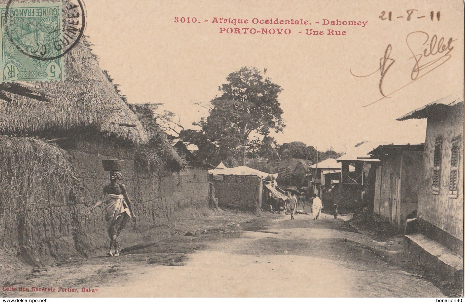 CPA   DAHOMEY AFRIQUE OCCIDENTALE PORTO NOVO UNE RUE - Dahomey