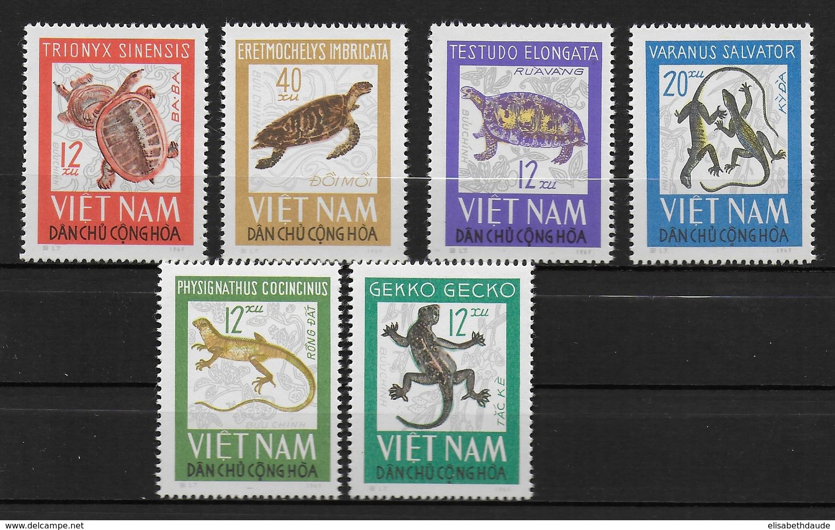 VIET NAM NORD - YVERT N° 488/493 NEUFS - COTE = 16 EUR. - ANIMAUX / TORTUES / REPTILES - Viêt-Nam