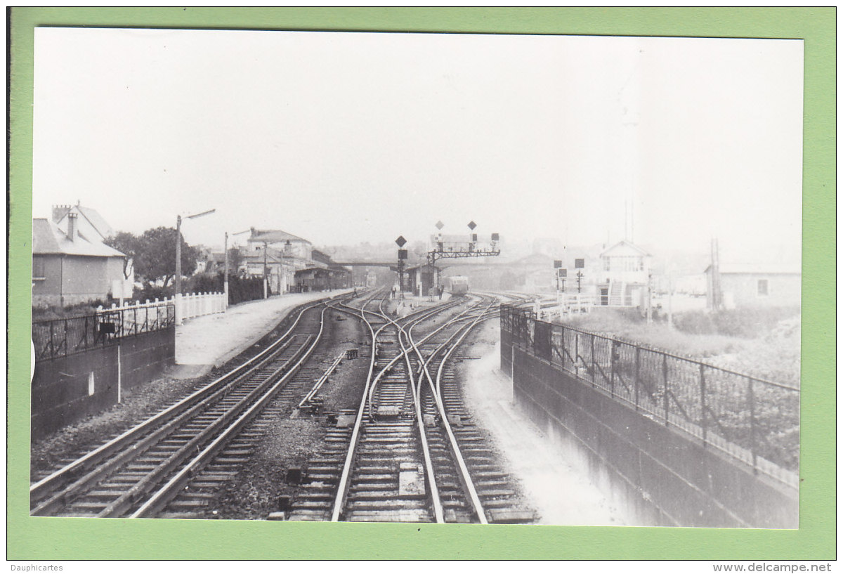 MORLAIX : La Gare, Aiguillage à 3 Rails Photo Originale Collection Pérève . TBE. 2 Scans. Format 8.8 X 14 - Trains