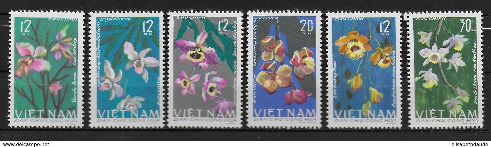 VIET NAM NORD - YVERT N° 482/487 NEUFS - COTE = 22 EUR. - FLEURS - Viêt-Nam