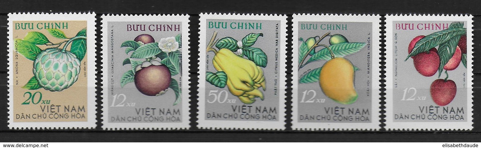 VIET NAM NORD - YVERT N° 392/396 NEUFS - COTE = 22.5 EUR. - FRUITS - Viêt-Nam