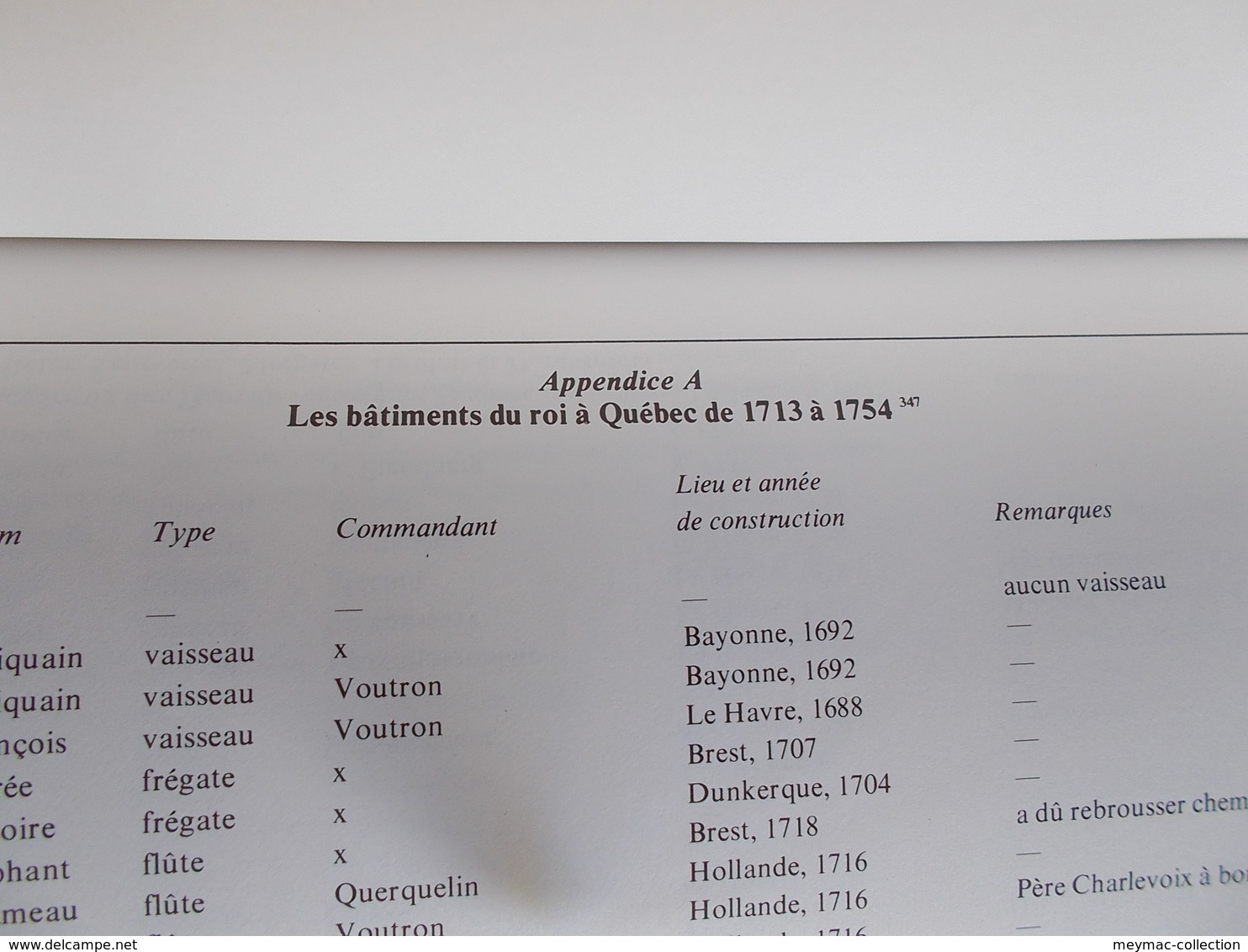 PROULX ENTRE FRANCE ET NOUVELLE FRANCE CANADA marine quebec voiliers atlantique nord XVIIIe