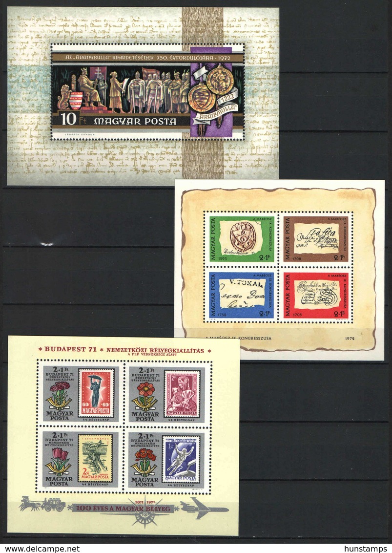 MNH BIG SALE ! Hungary 1971-1972. 3 Different Sheets, Budapest, Alba Regia, Stampday  MNH (**) High Michel EUR Value ! - Unused Stamps