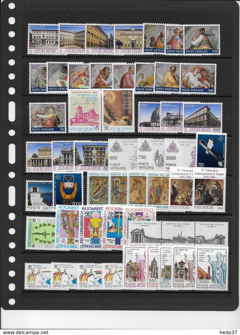 Vatican Timbres 1991/1993 - Neufs ** Sans Charnière - TB - 2 Scans - Neufs