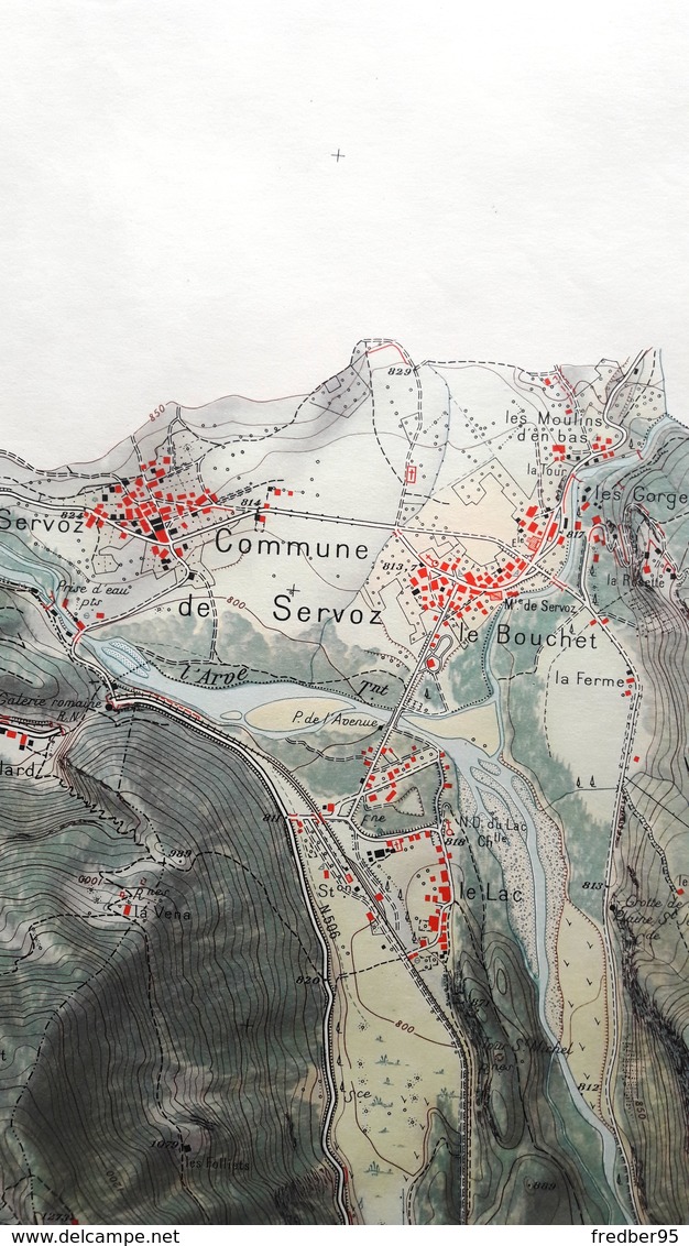 Carte Topographique  SERVOZ Cluses N°8 Sud 1953 - Cartes Topographiques