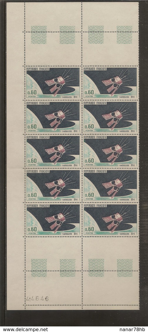 Blocs De 10 Timbres Lancement Du Satellite D1 N°1476 (bord De Feuille) - Ungebraucht