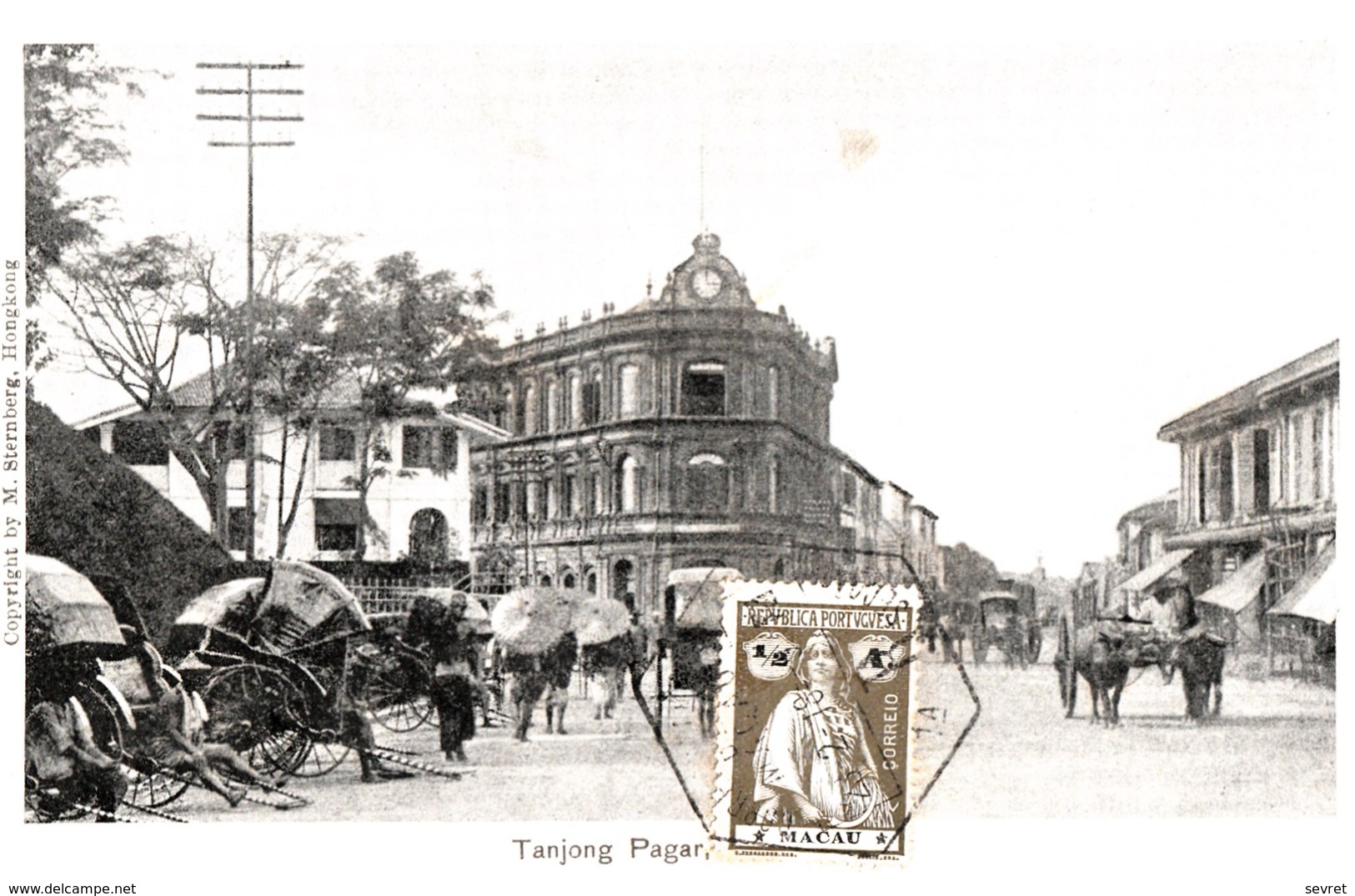 SINGAPOUR. - TANJONG PAGAR..Belle Animation. Timbre De Macao. Carte RARE - Singapour