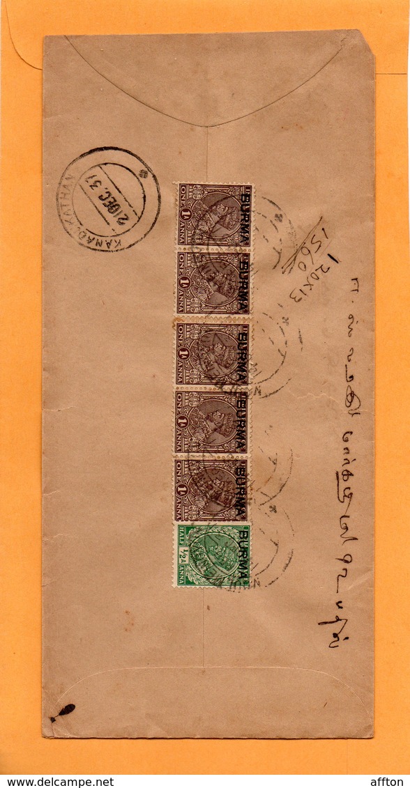 Myanmar Burma 1945 Registered Cover Mailed - Myanmar (Burma 1948-...)