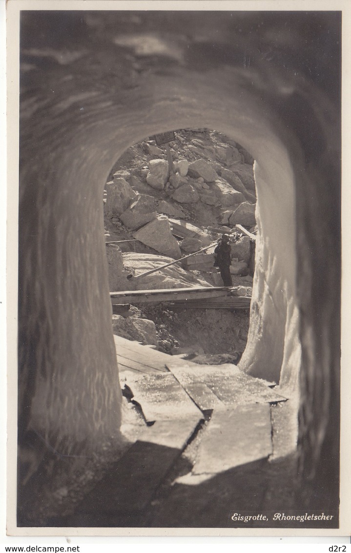 RHONEGLETSCHER - GROTTE DE GLACE - JOUEUR DE COR DES ALPES - ANIMEE - N/C - Altri & Non Classificati