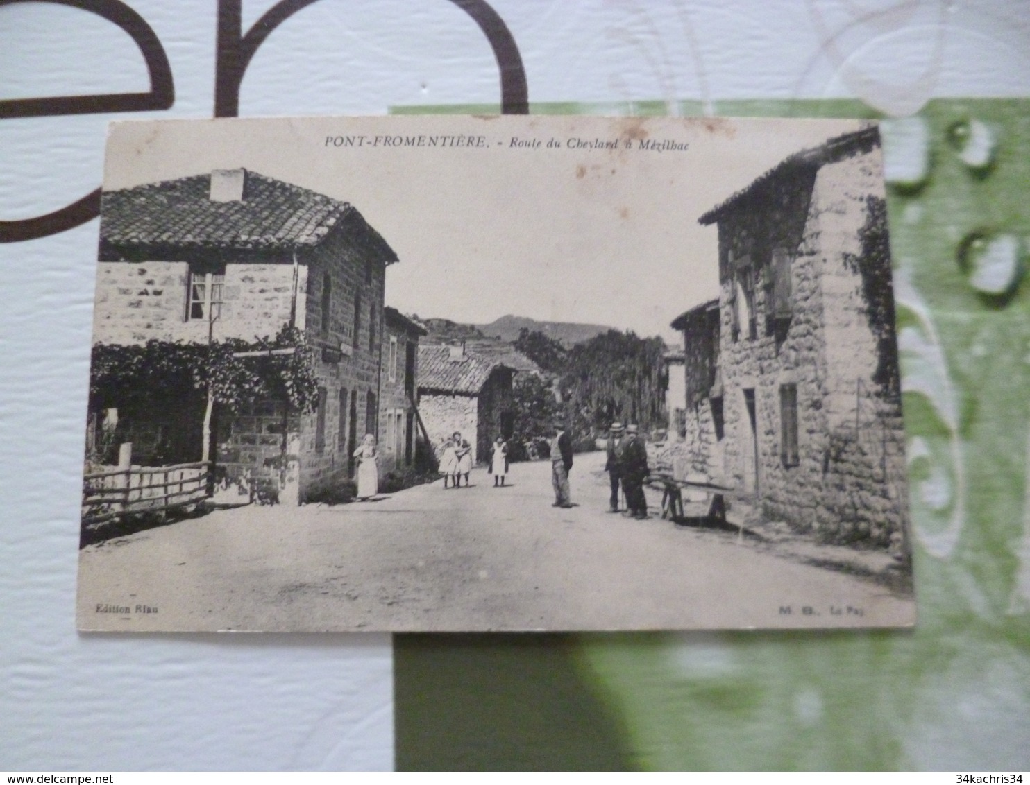 CPA  07 Ardèche  Pont Fromentière Route Du Cheylard à Mézihac Taches Sinon  TBE - Autres & Non Classés