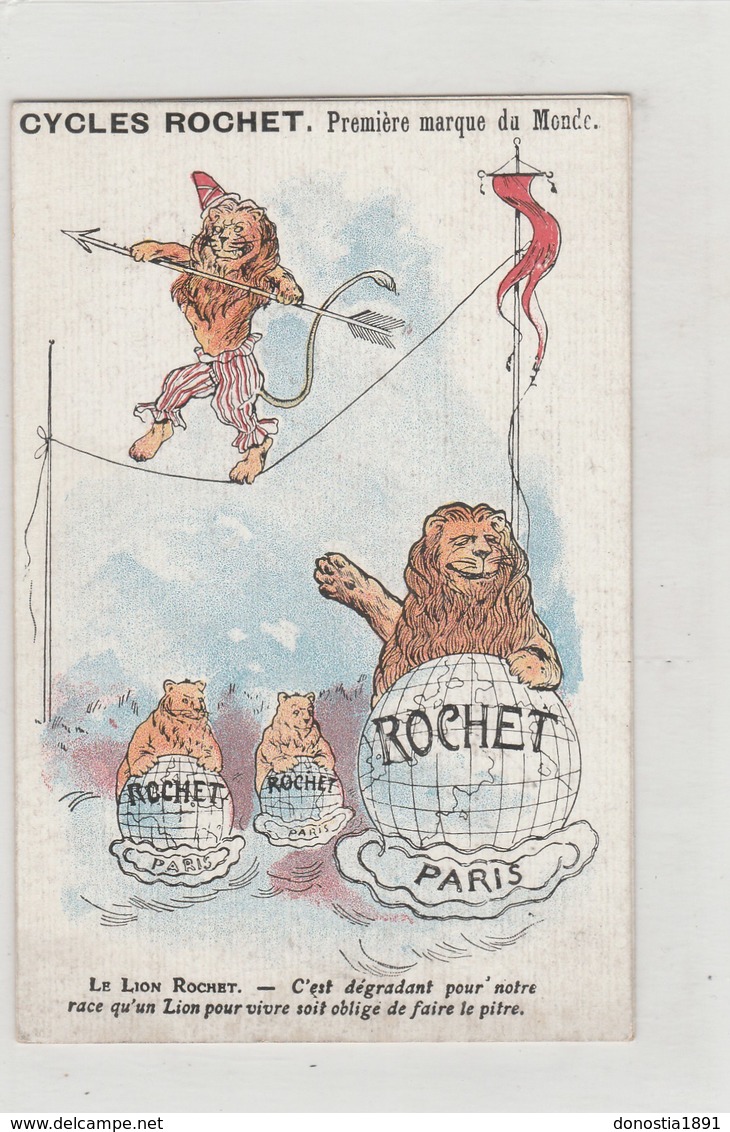 Cyclisme;calendrier De Poche - Publicité Cycles ROCHET à ALBERT (80) & Paris,Lions Au Cirque - 1907 - Klein Formaat: ...-1900