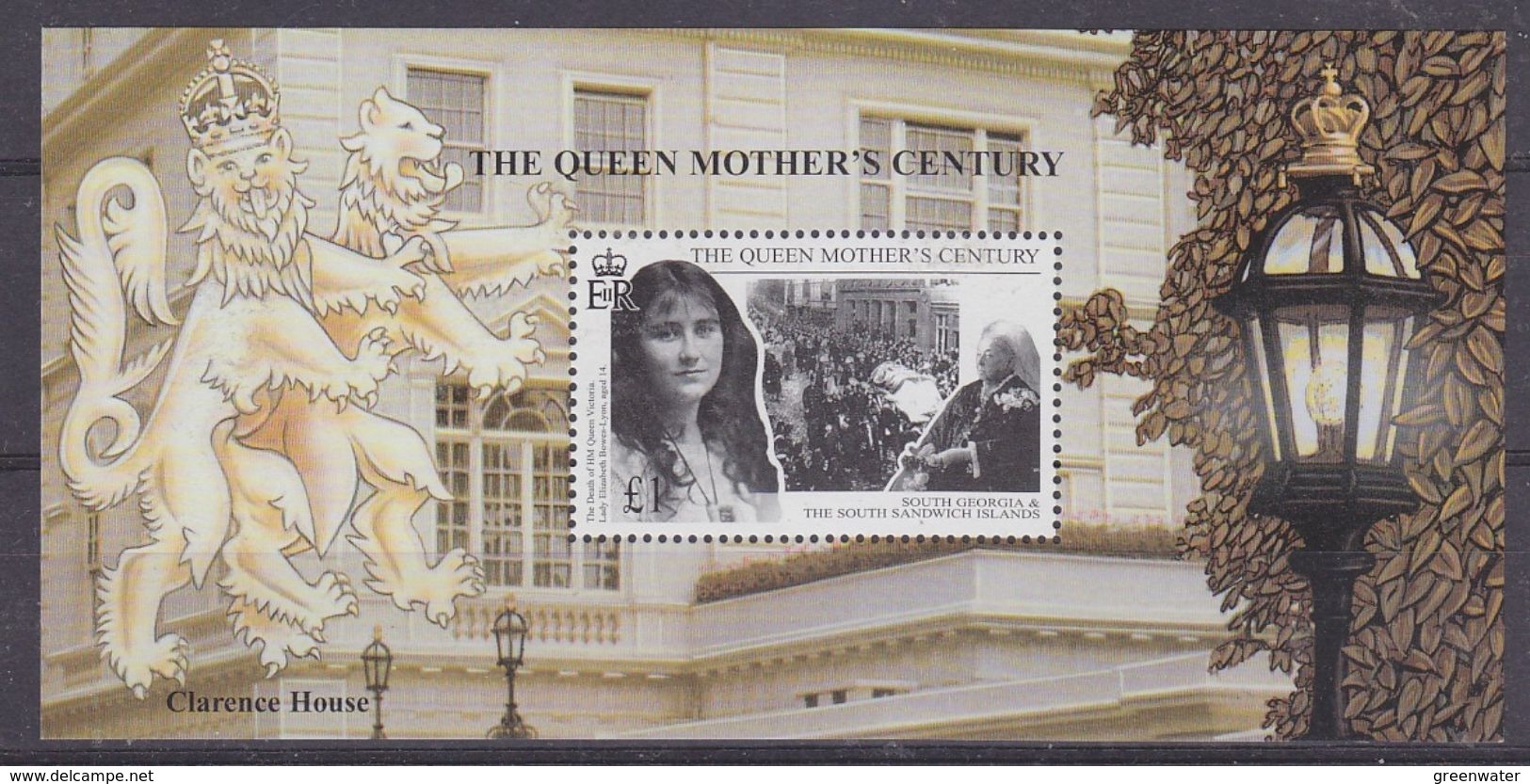 South Georgia 1999 Queen Mother's Century M/s  ** Mnh (40953D ) - Zuid-Georgia