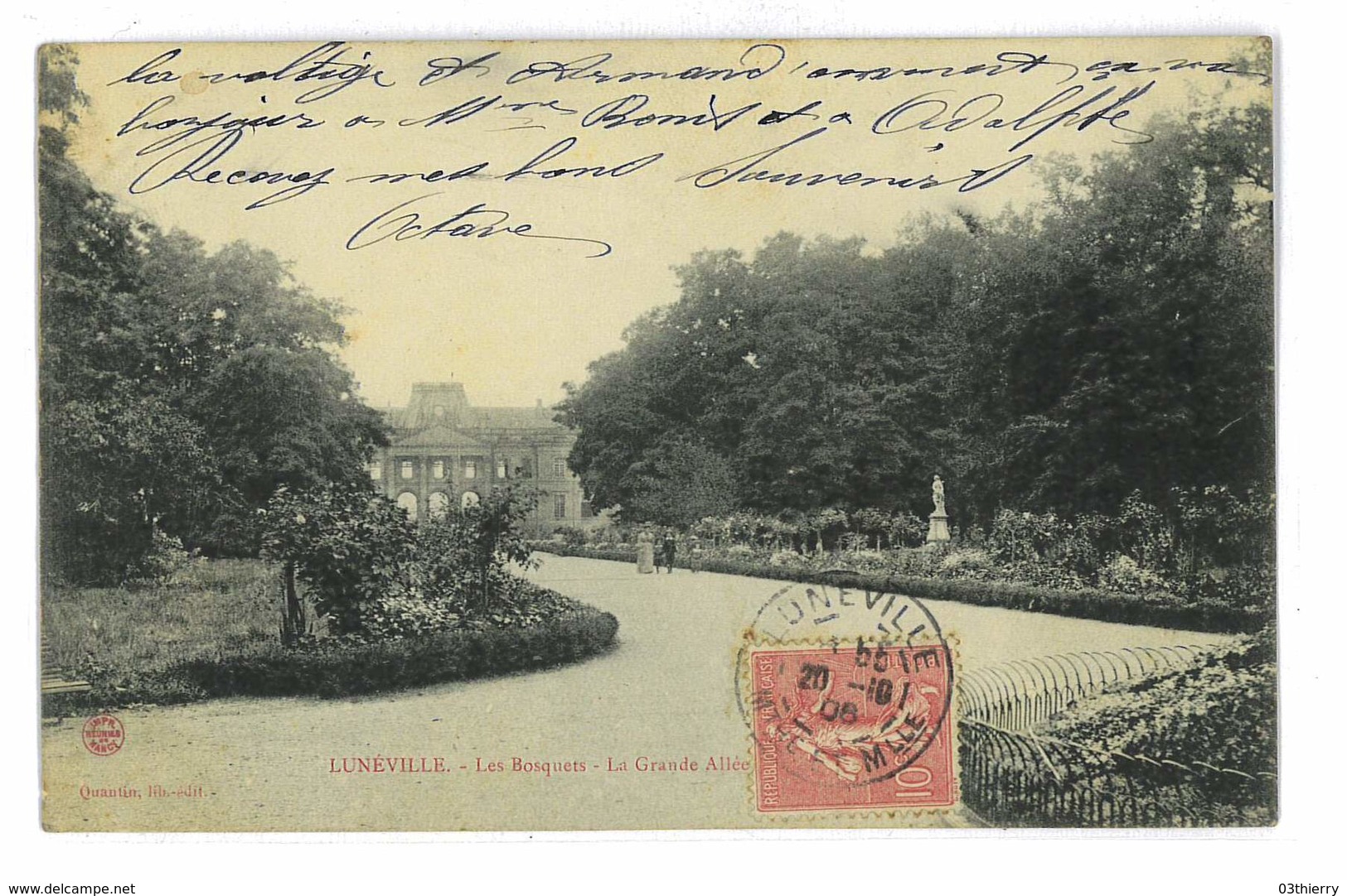 CPA 54 LUNEVILLE LES BOSQUETS LA GRANDE ALLEE - Luneville