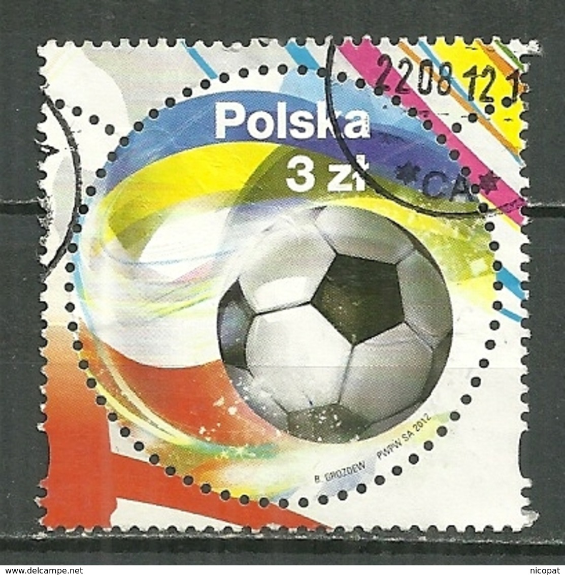 POLAND Oblitéré 4283 Sport Championnat D'Europe De Football 2012 Ballon - Oblitérés