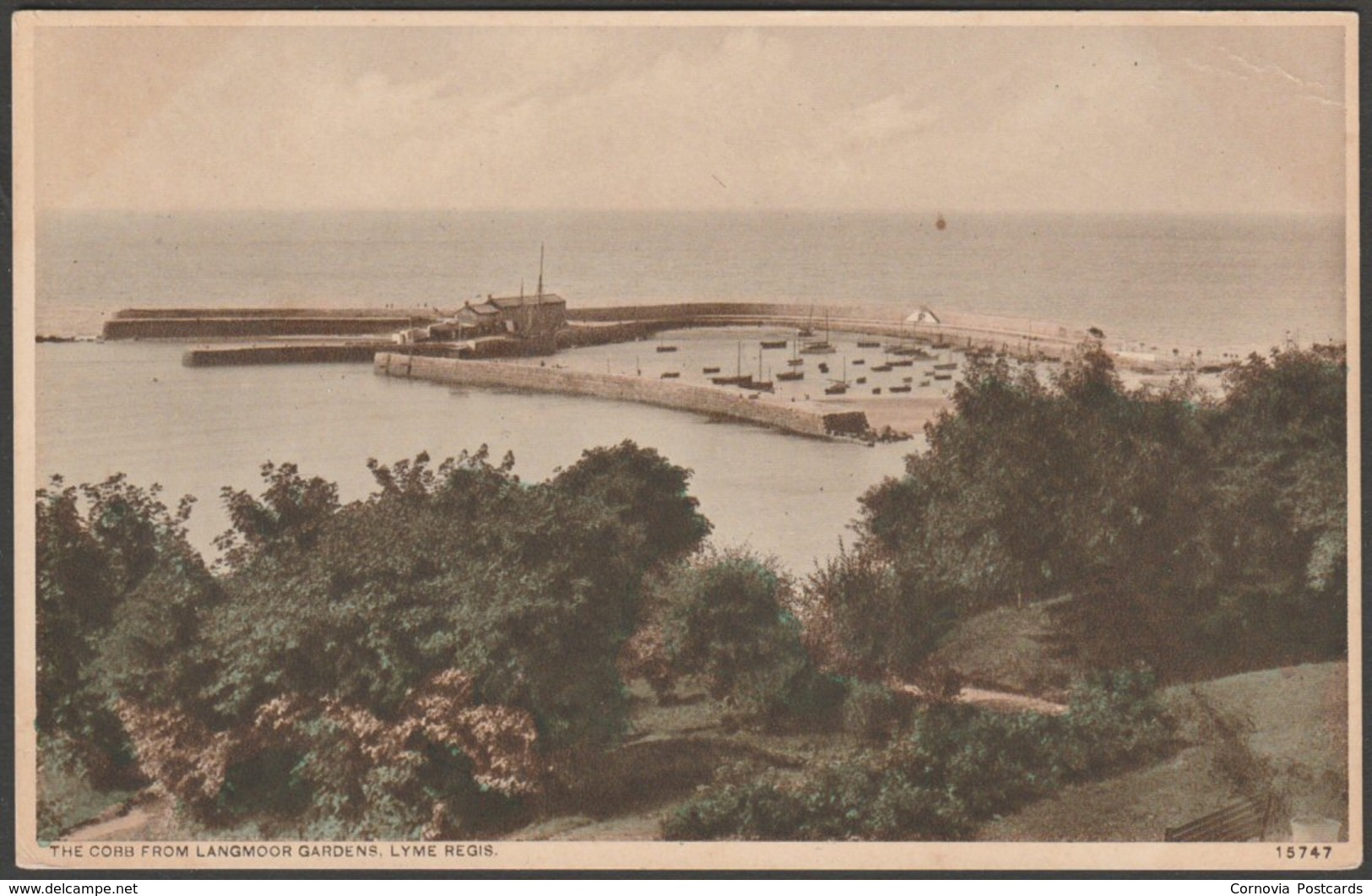 The Cobb From Langmoor Gardens, Lyme Regis, Dorset, C.1950 - Dunster's Library Postcard - Other & Unclassified