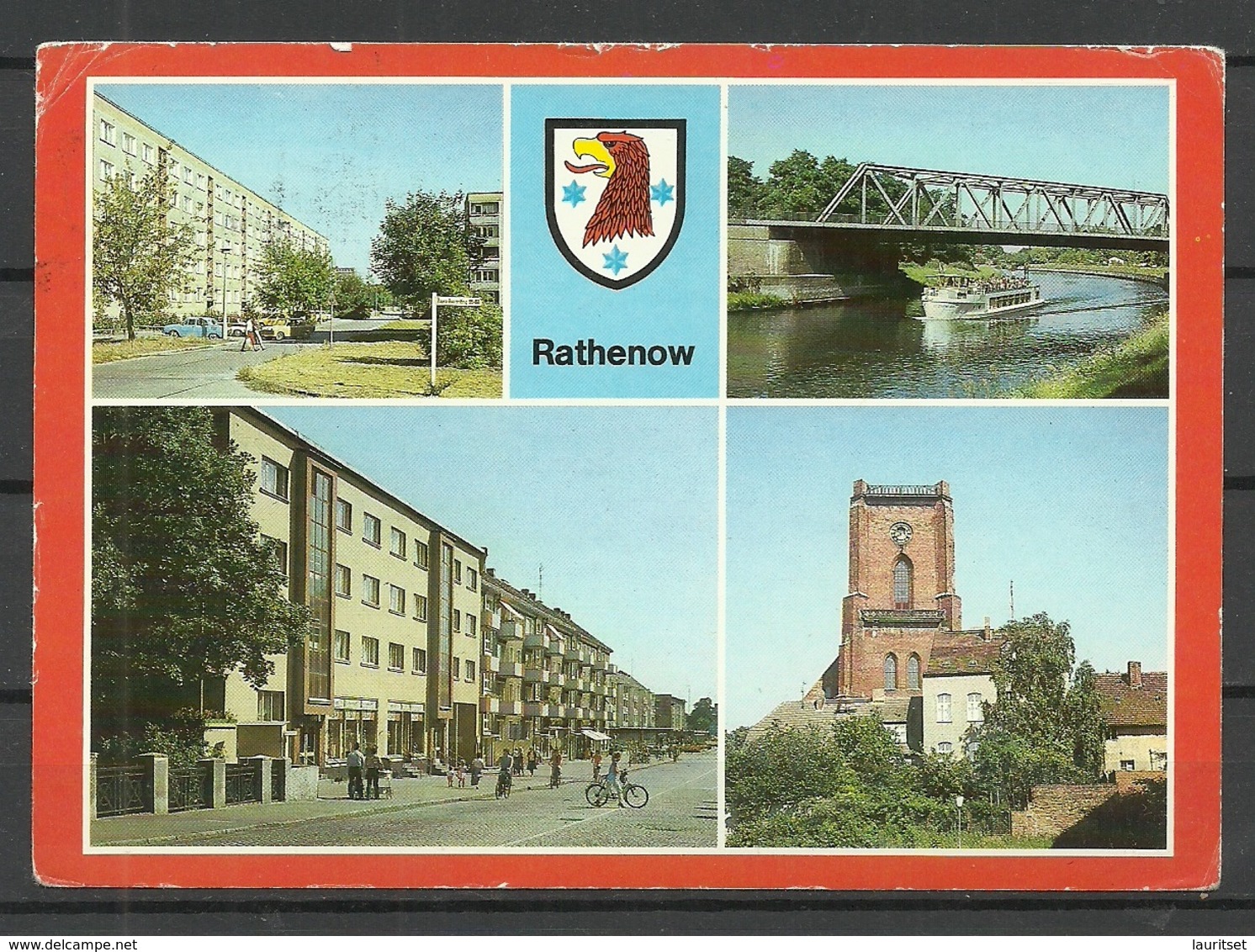 Deutschland DDR Ansichtskarte RATHENOW Gesendet 1990 Mit Briefmarke - Rathenow