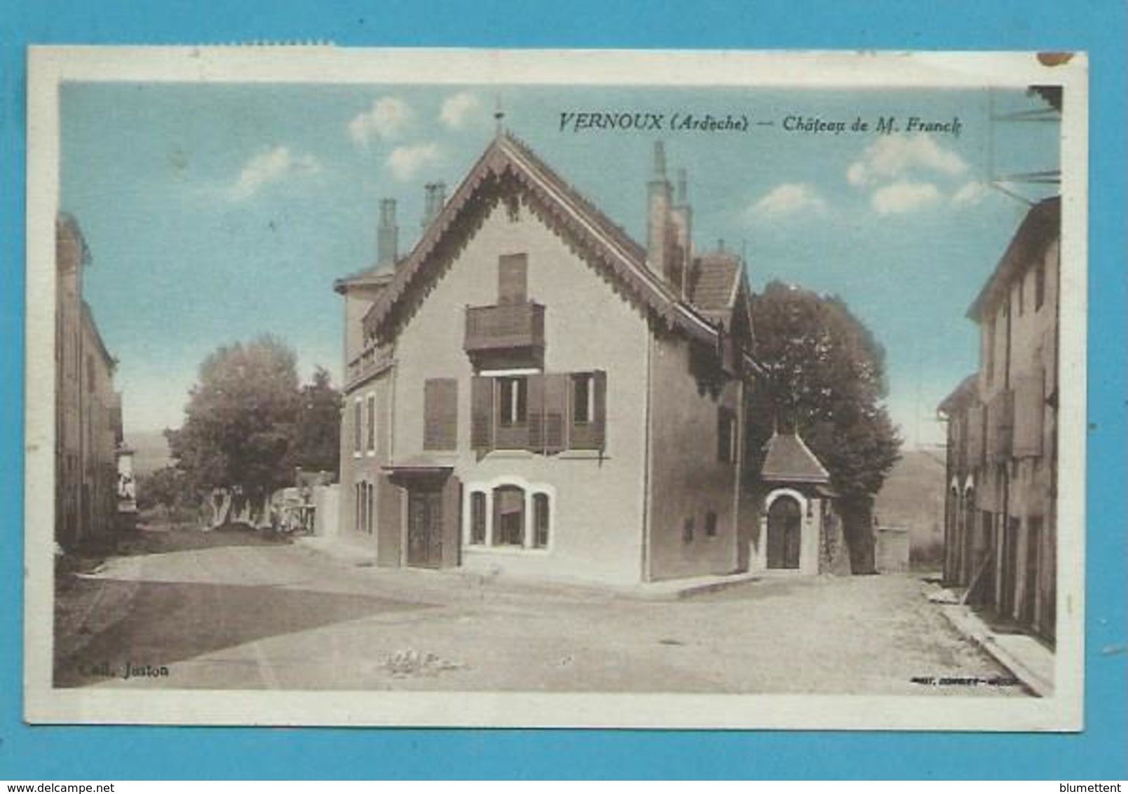 CPSM Ardèche Château De M. Franck écrite VERNOUX - Privas