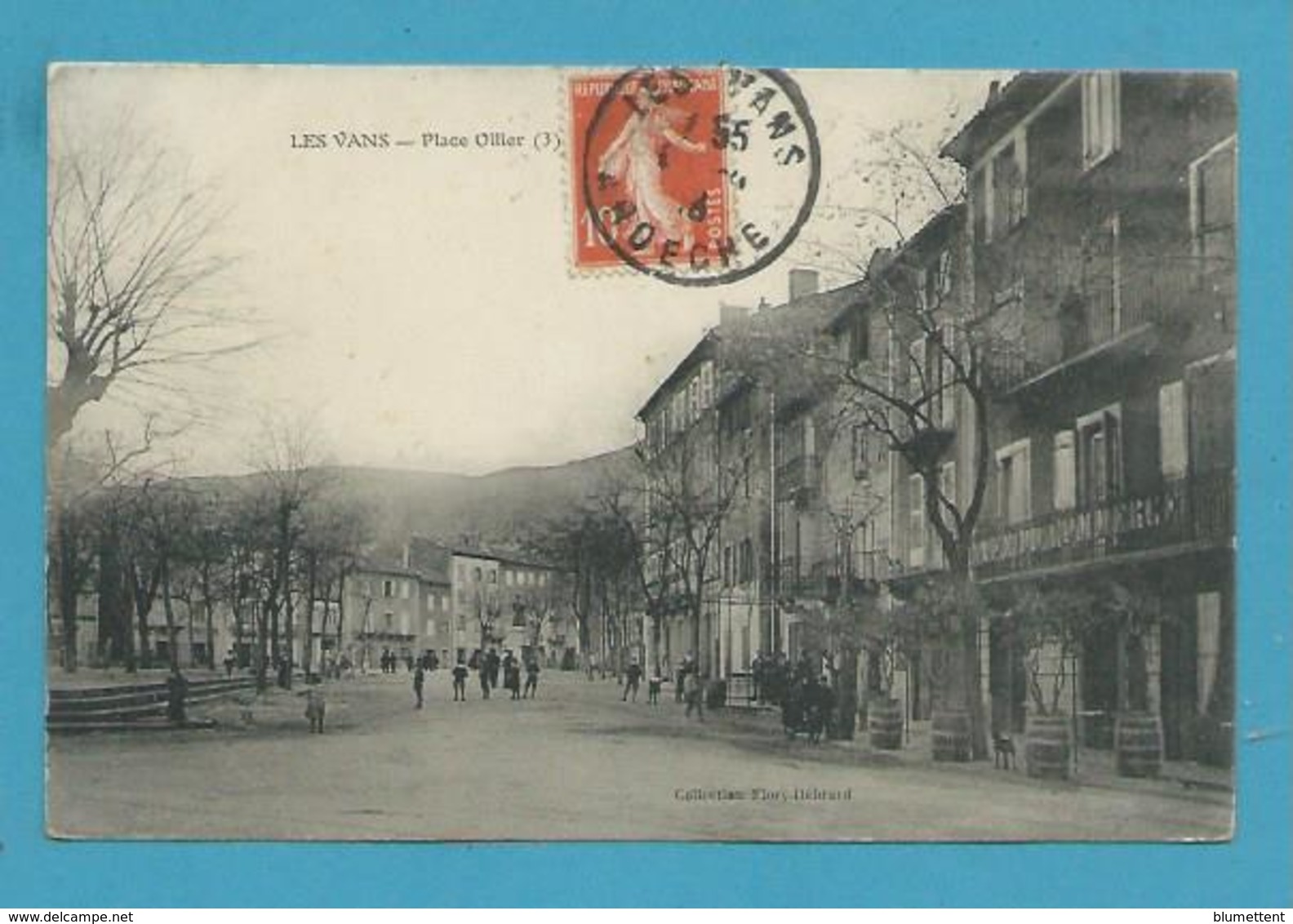 CPA Ardèche écrite Les Vans Place Ollier - Autres & Non Classés